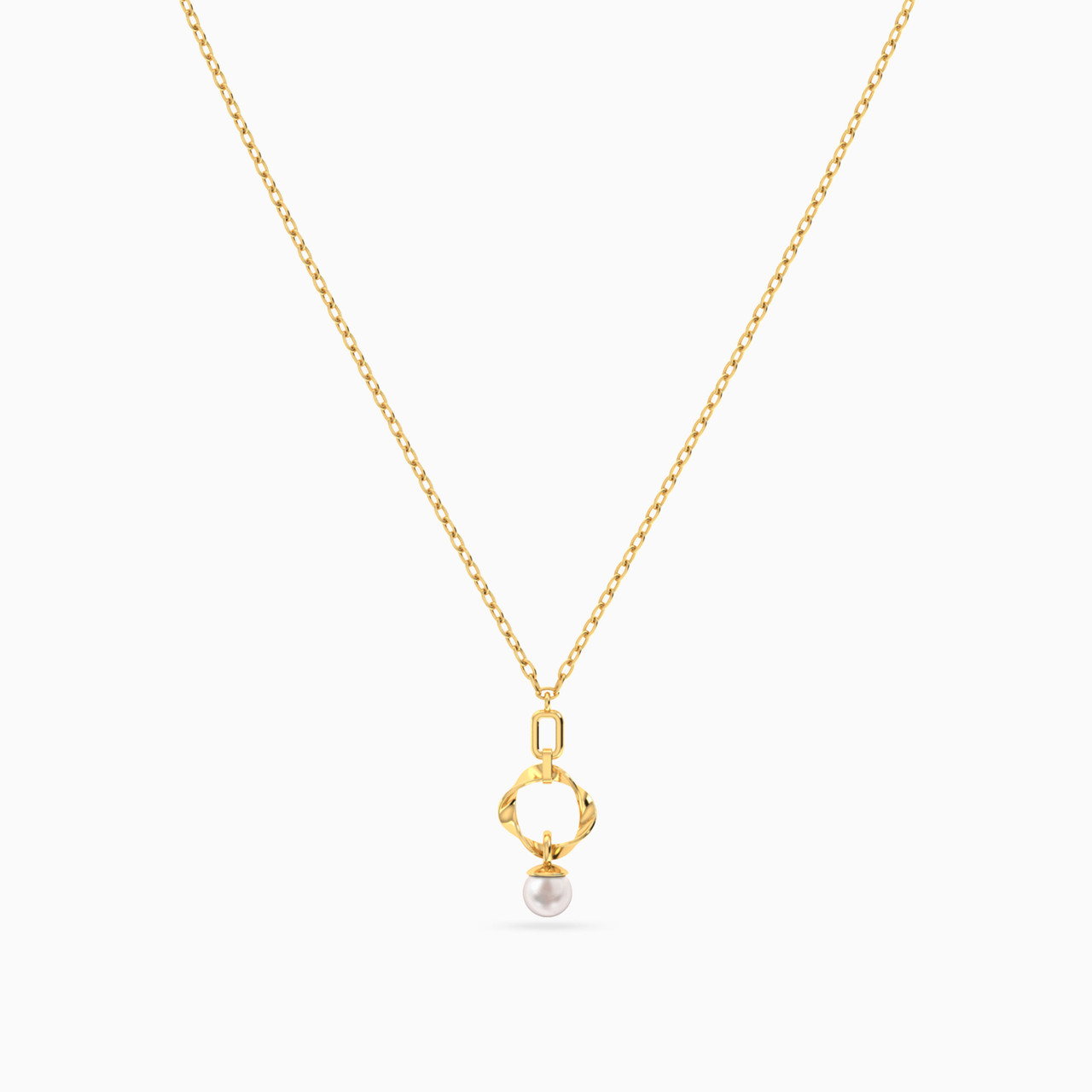 Multishaped Pearl Necklace in 14K Gold - 3 Multishaped Pearl Necklace in 14K Gold - 3