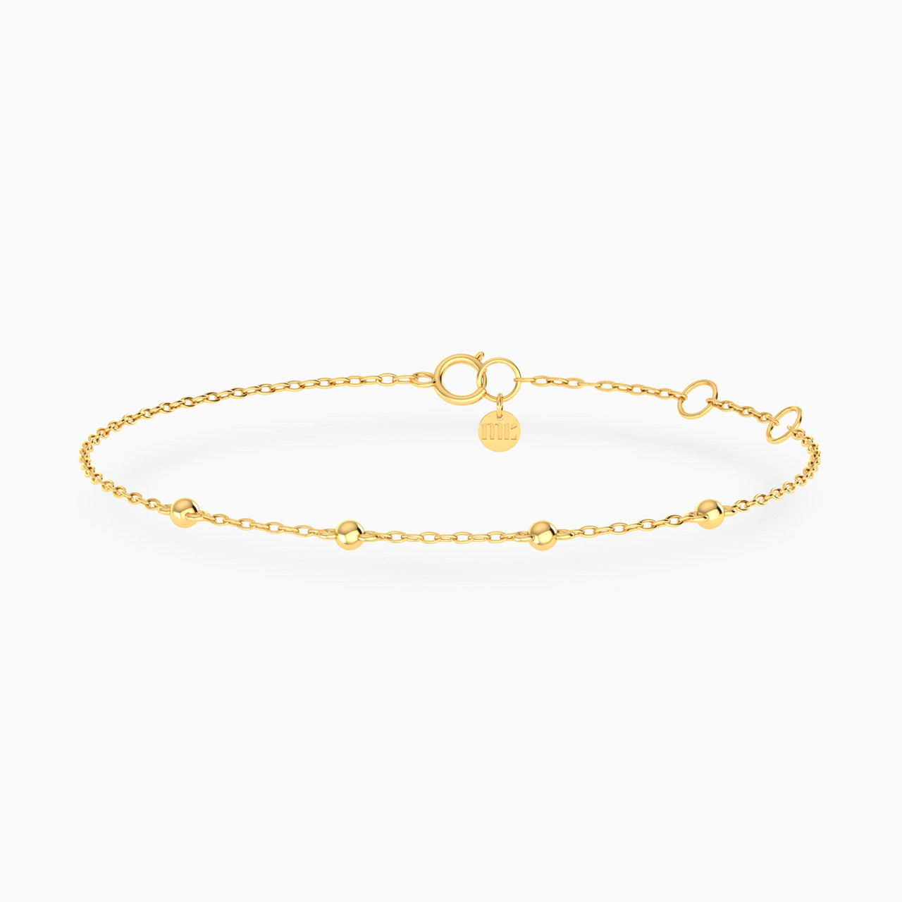 Beads Chain Bracelet in 14K Gold Beads Chain Bracelet in 14K Gold