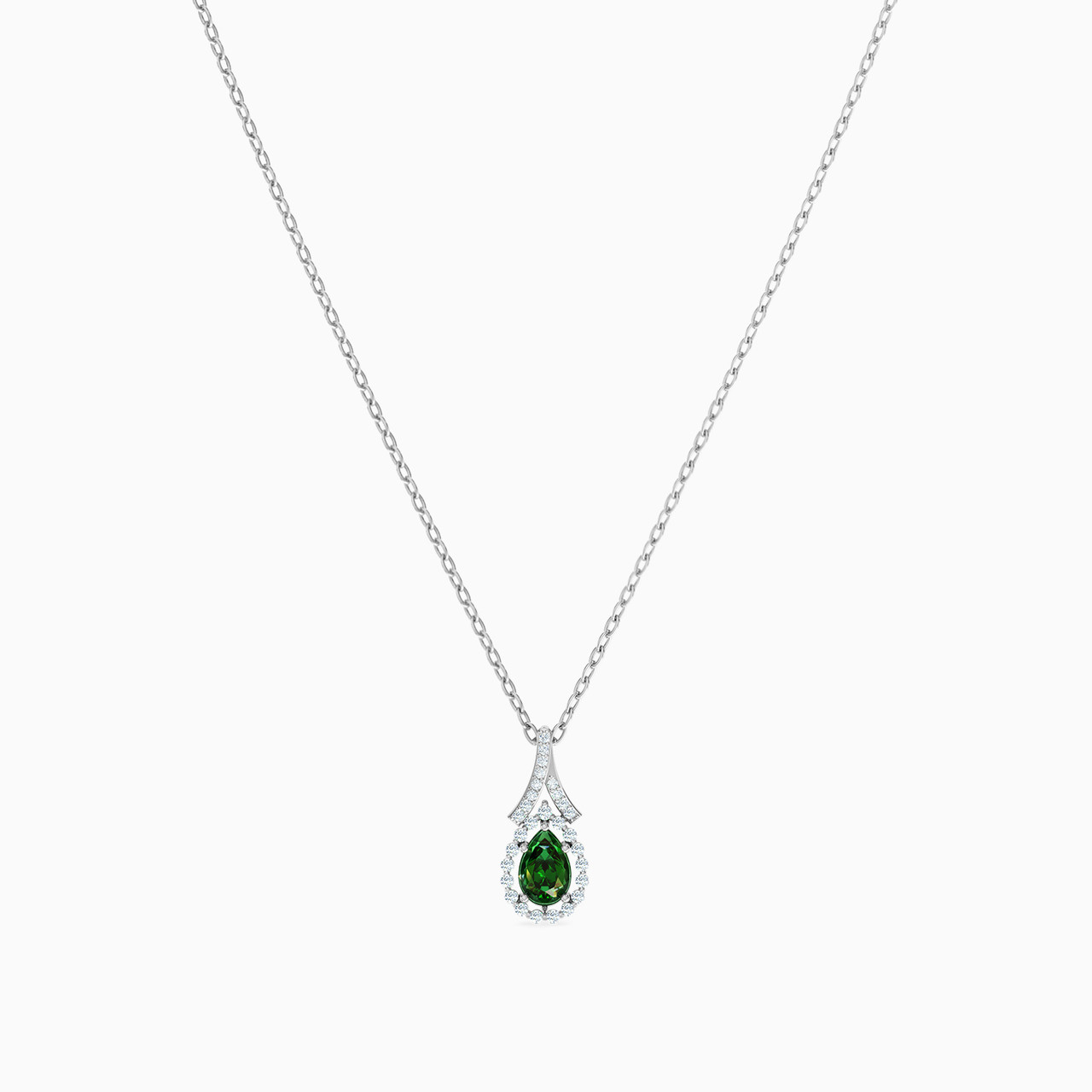 Pear Diamond & Green Stones Necklace in 18K Gold - 3 https://cdn11.bigcommerce.com/s-t4k1ukevvr/images/stencil/1280w/products/744/2392/144500305861451-3__55268.1746014797.jpg