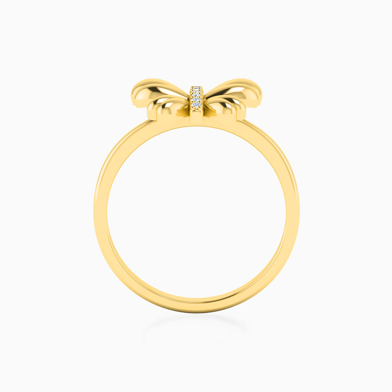 Butterfly Diamonds Ring in 18K Gold - 3 Butterfly Diamonds Ring in 18K Gold - 3