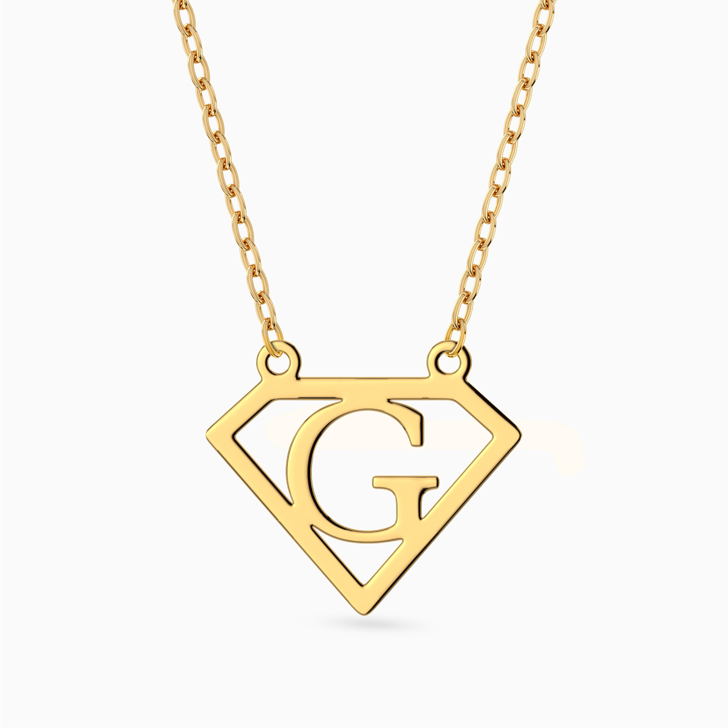 Letter G Necklace In 14K Gold - 3 Letter G Necklace In 14K Gold - 3