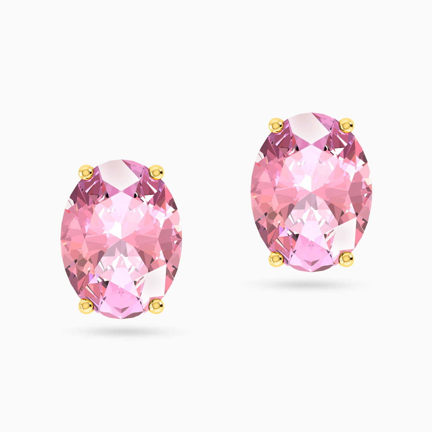 Oval Red Stone Stud Earrings in 18K Gold Oval Red Stone Stud Earrings in 18K Gold