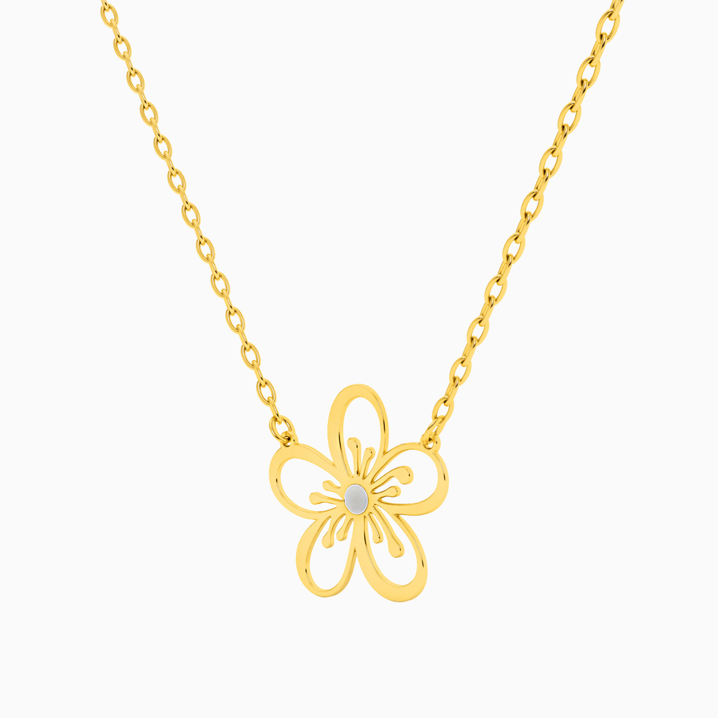 سلسلة ذهب زهرة عيار 18 قيراط - 2 سلسلة ذهب زهرة عيار 18 قيراط - 2