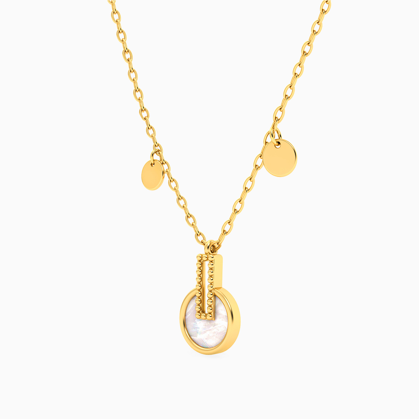 18K Gold Pearls Chain Necklace - 2