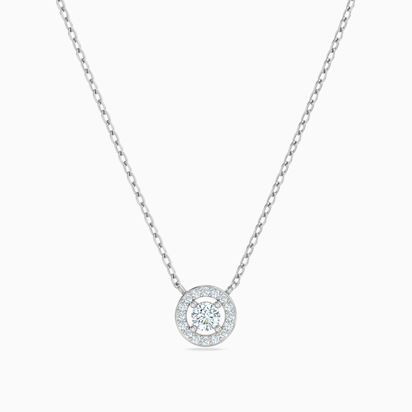 18K Gold Diamond Pendant Necklace