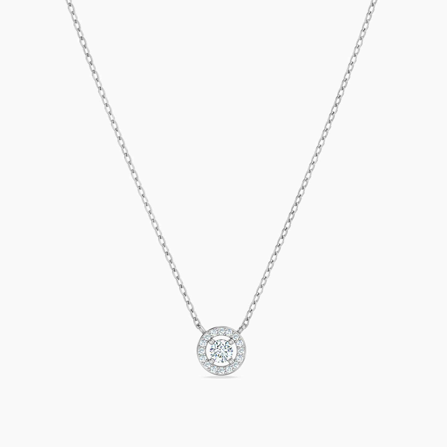 Circle Diamonds Necklace In 18K Gold - 3 Circle Diamonds Necklace In 18K Gold - 3