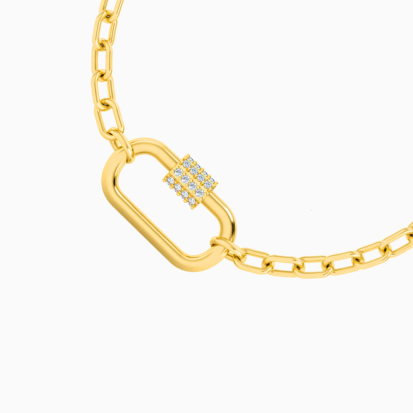 18K Gold Diamond Chain Bracelet - 3