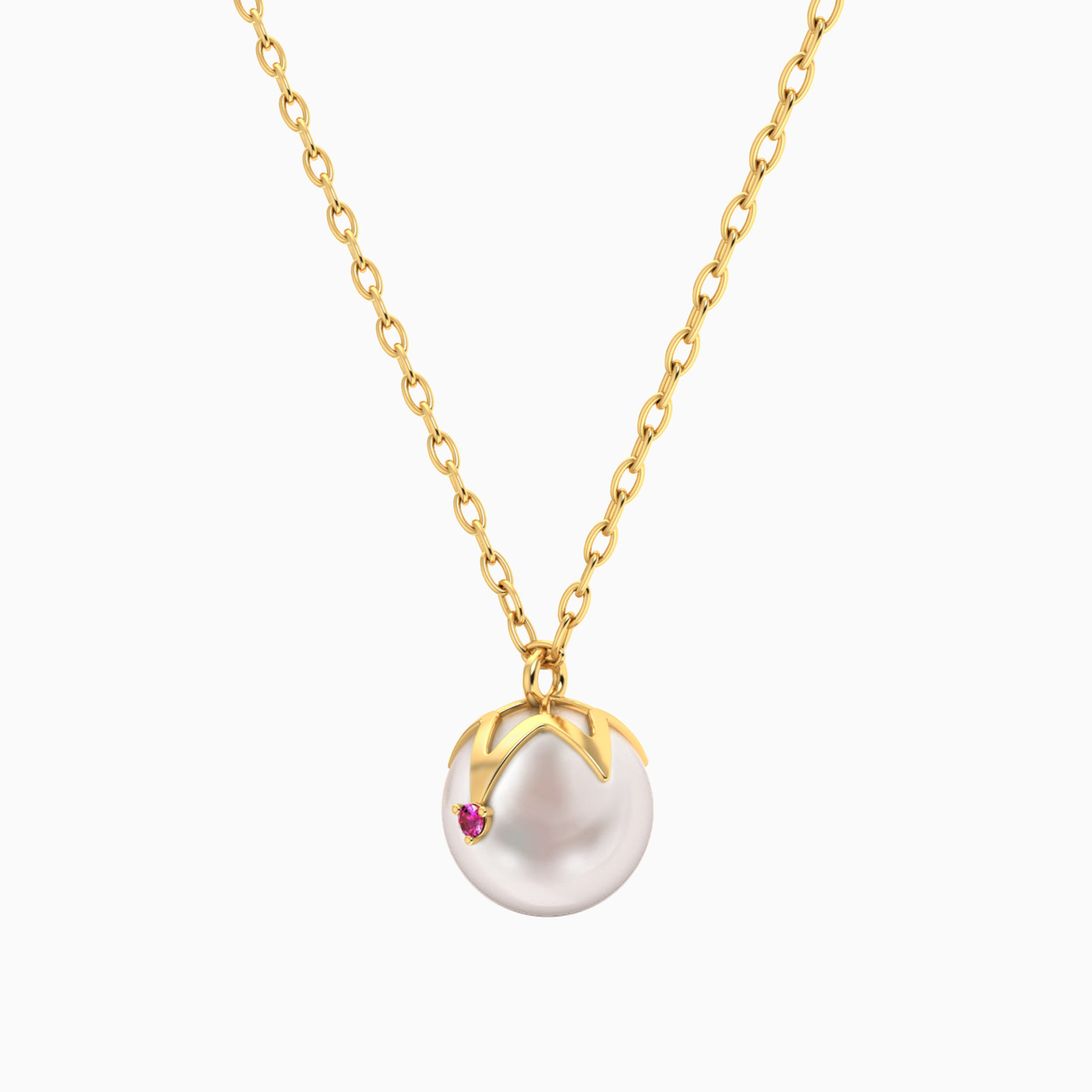 Tiffany South Sea pearl pendant in 18k gold with diamonds.