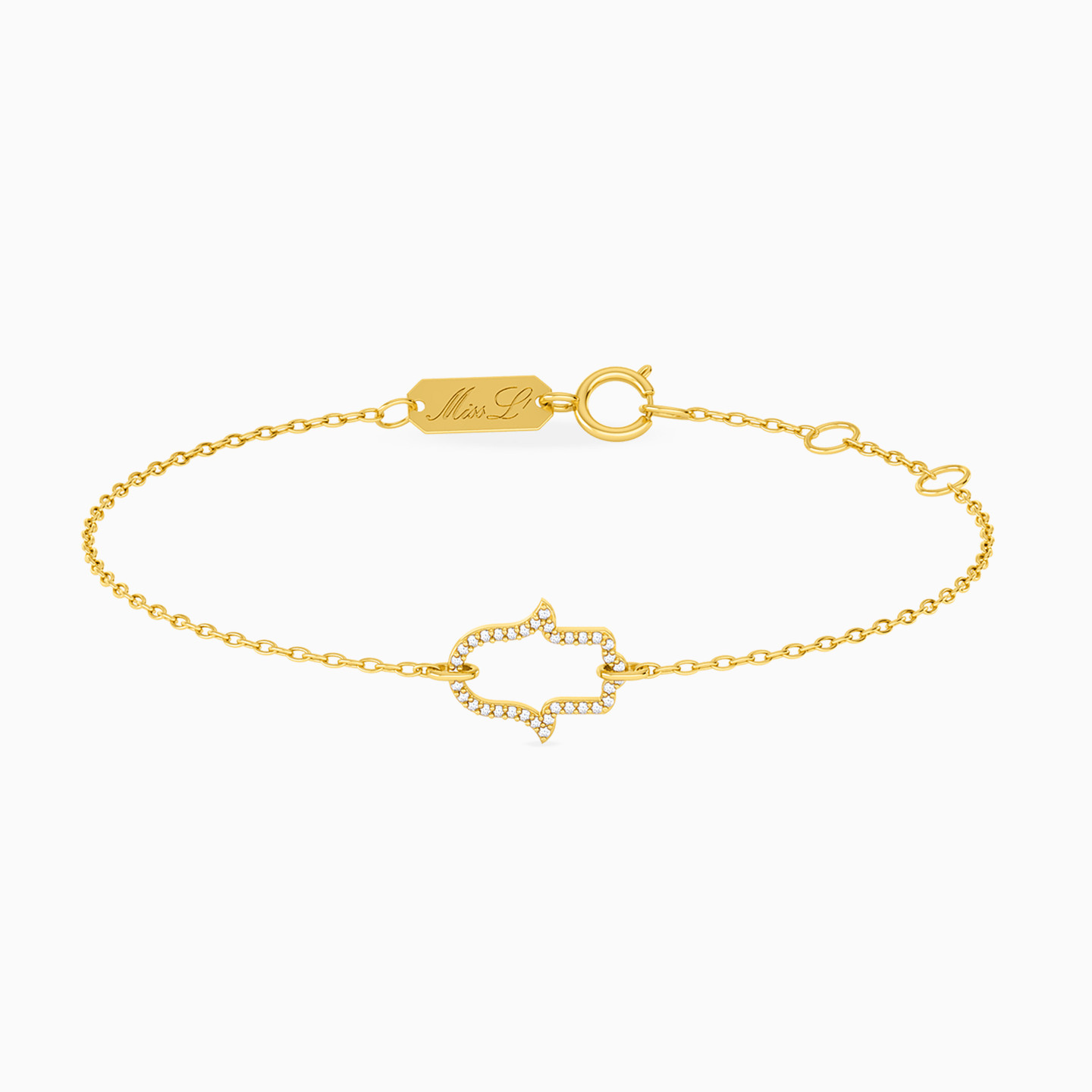 18K Gold Diamond Chain Bracelet