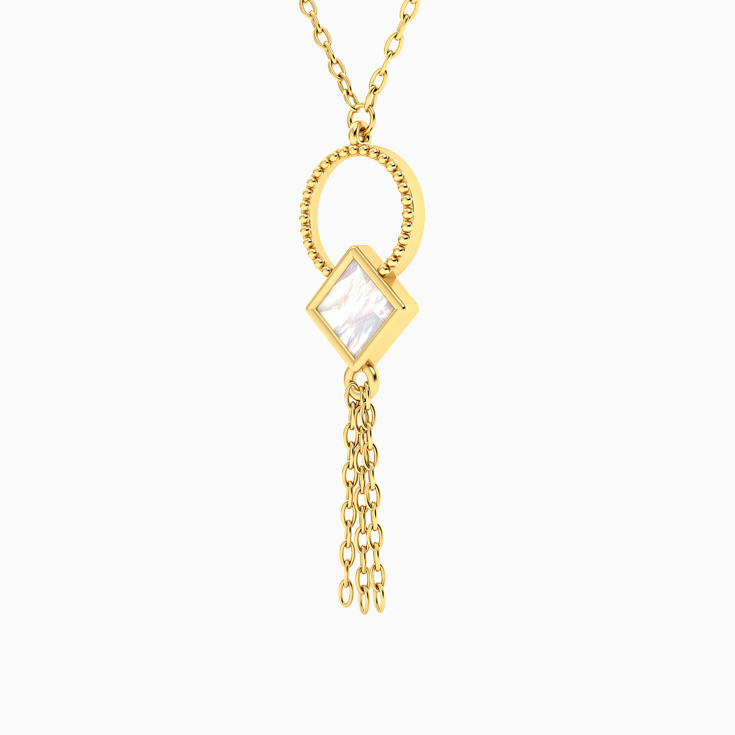 18K Gold Pearls Chain Necklace - 2