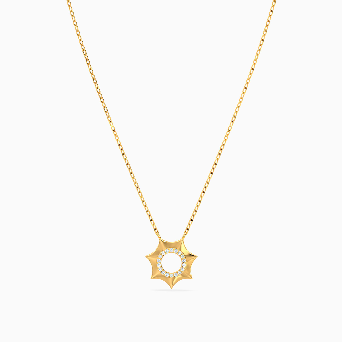 18K Gold Diamond Pendant Necklace - 3