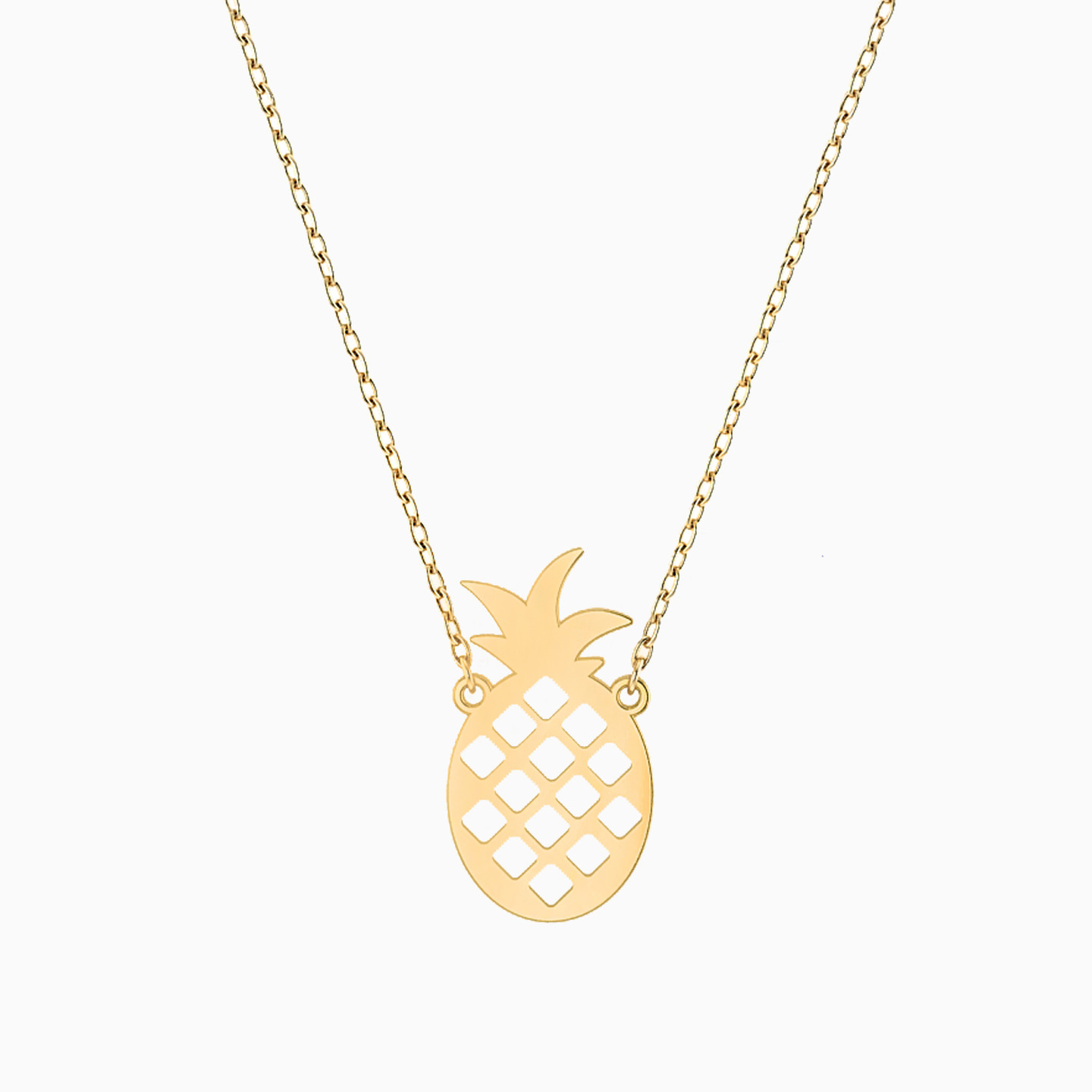 Pineapple Necklace In 18K Gold Pineapple Necklace In 18K Gold