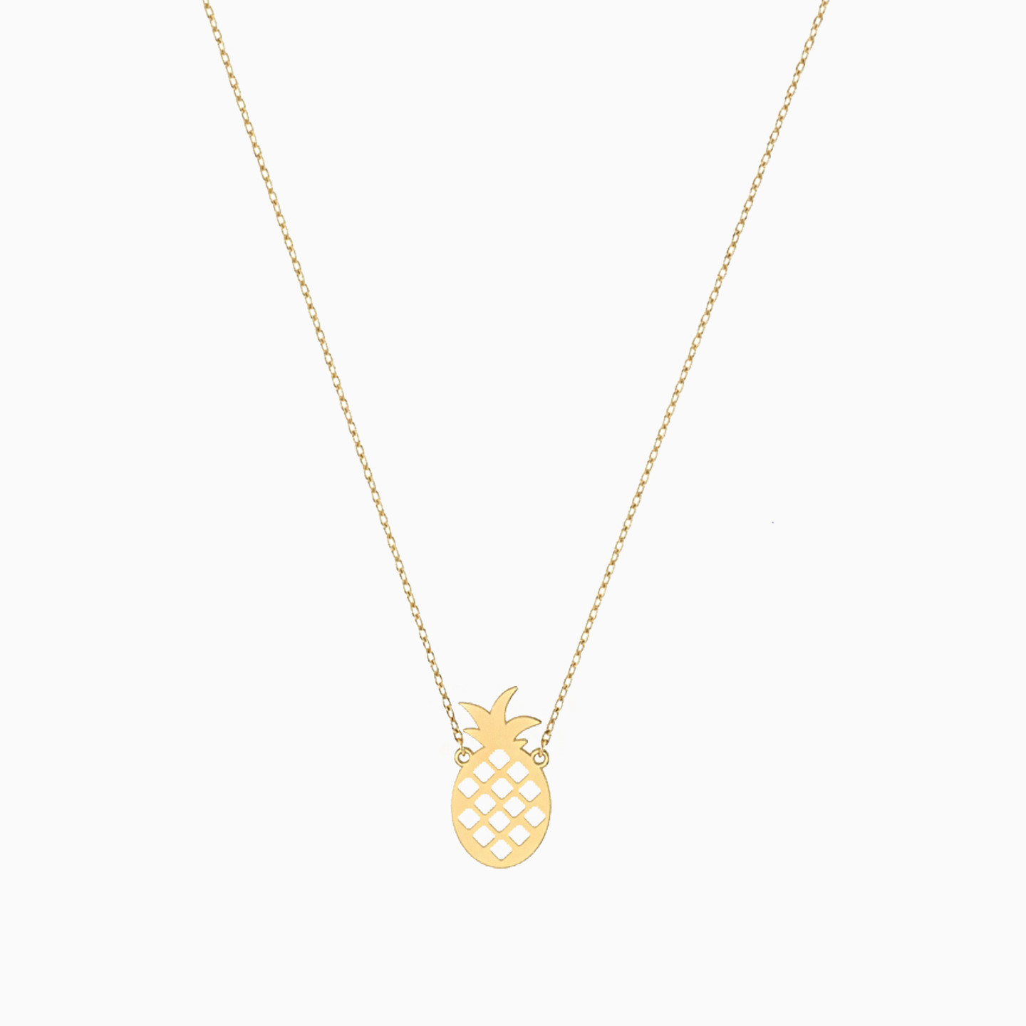 Pineapple Necklace In 18K Gold - 2 Pineapple Necklace In 18K Gold - 2