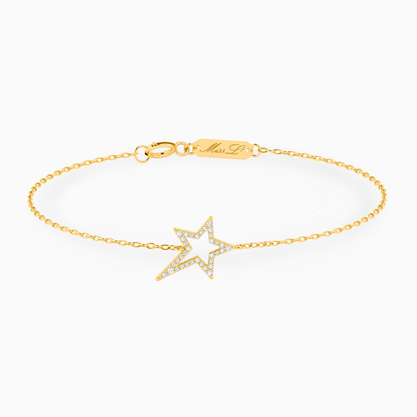 Star Diamonds Chain Bracelet in 18K Gold