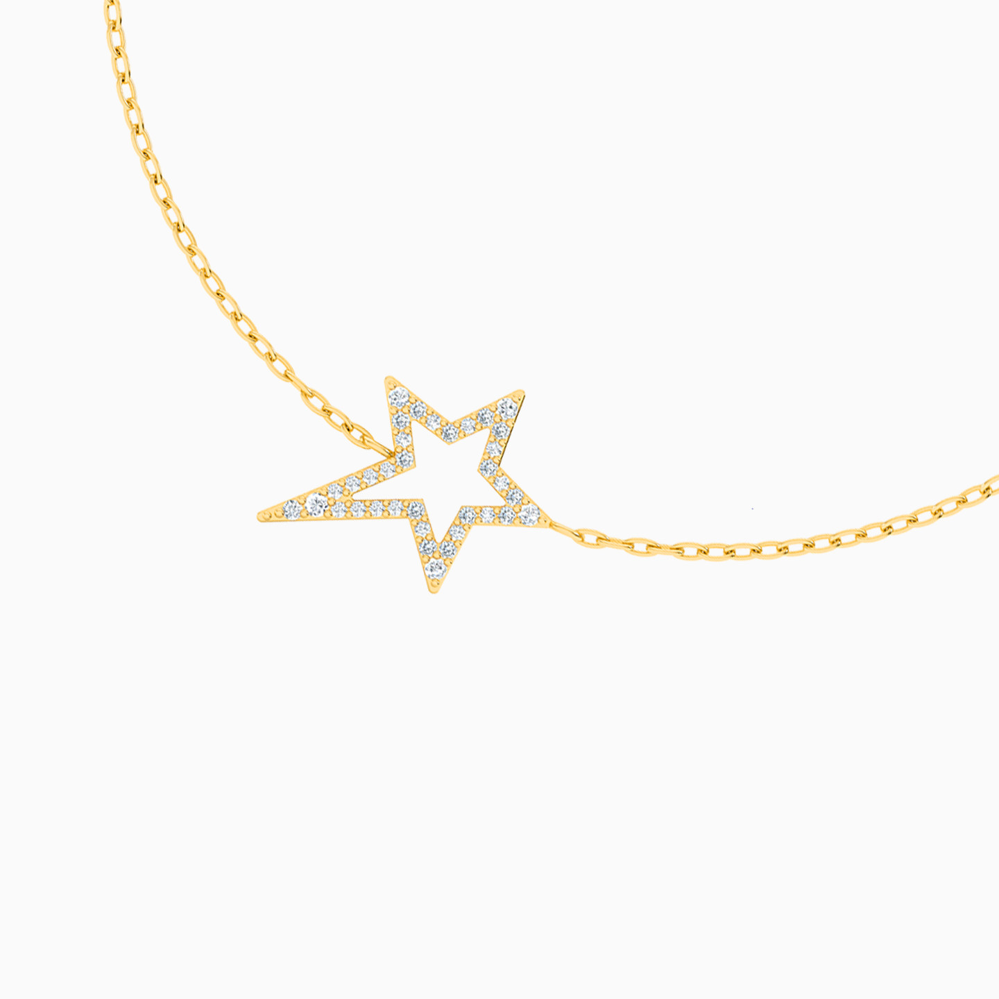 أسورة ذهب نجمة عيار 18 قيراط مزينة بالألماس - 3 أسورة ذهب نجمة عيار 18 قيراط مزينة بالألماس - 3