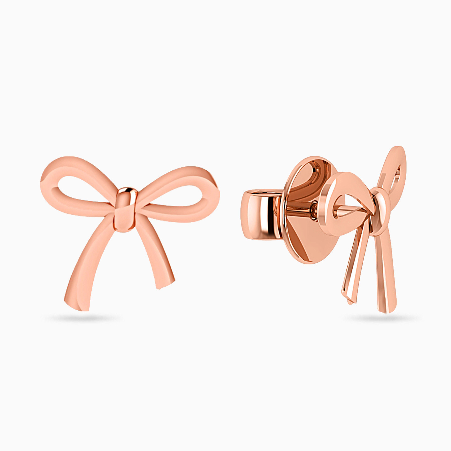 Bow Stud Earrings in 18K Gold - 2 Bow Stud Earrings in 18K Gold - 2
