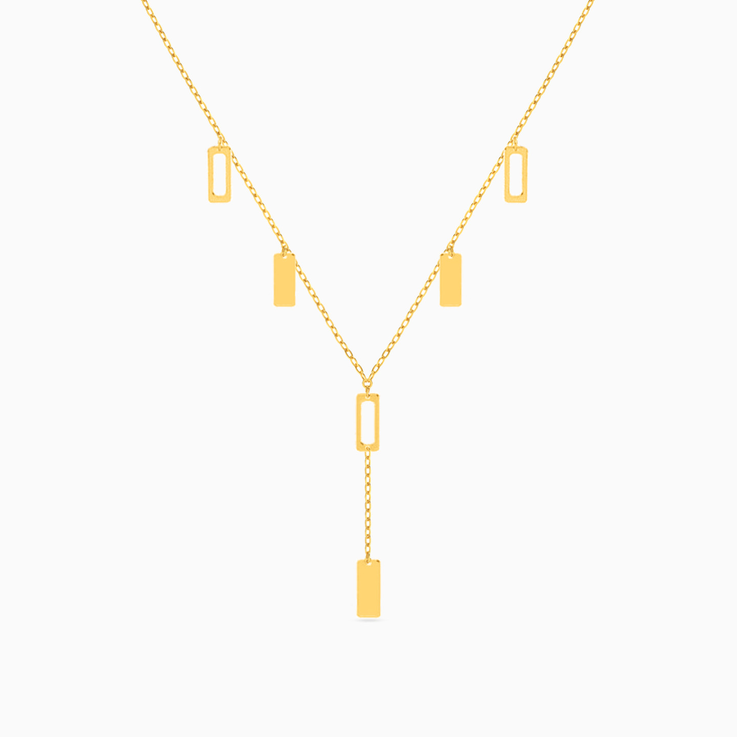 سلسلة ذهب مستطيلة عيار 18 قيراط - 3 سلسلة ذهب مستطيلة عيار 18 قيراط - 3