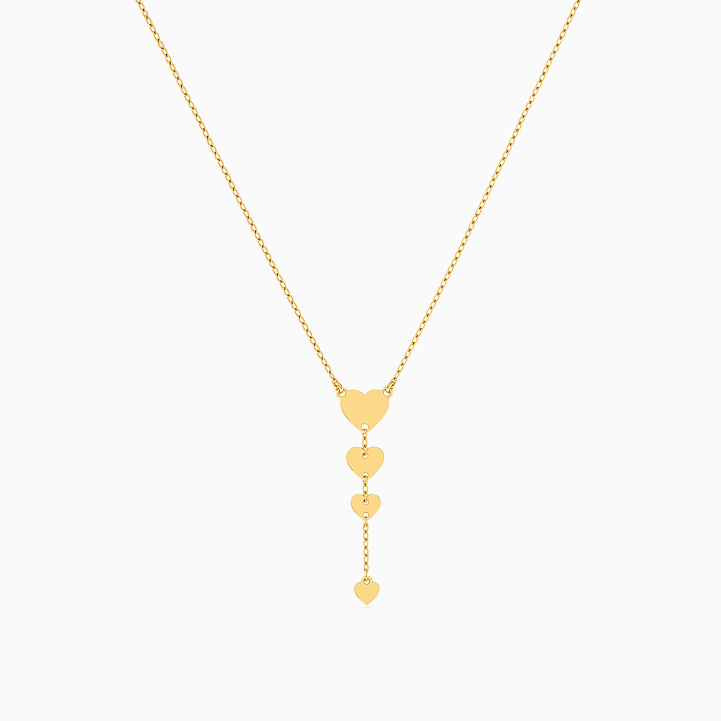 Heart Necklace in 18K Gold - 3 Heart Necklace in 18K Gold - 3