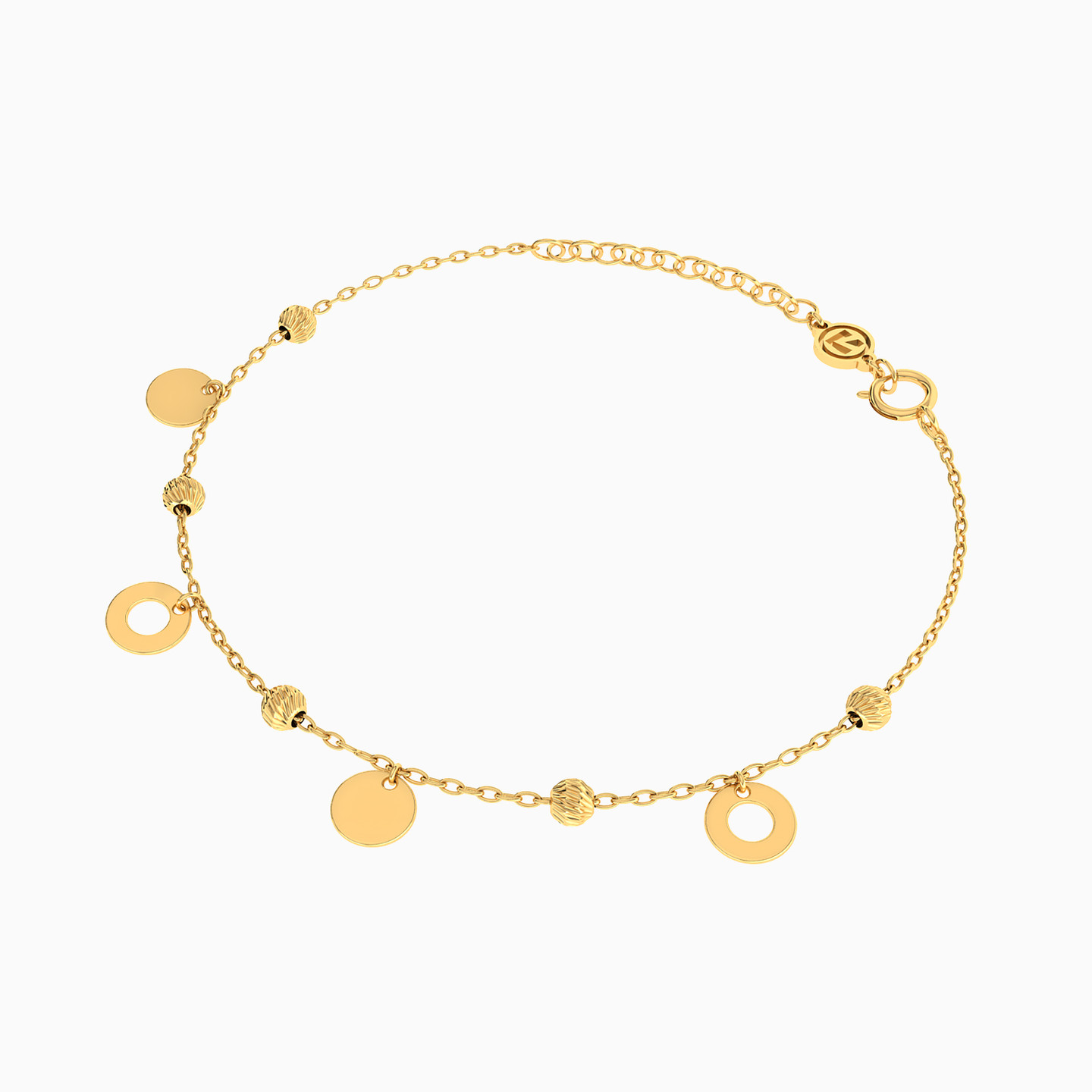 خلخال ذهب دائرة عيار 18 قيراط - 2 خلخال ذهب دائرة عيار 18 قيراط - 2