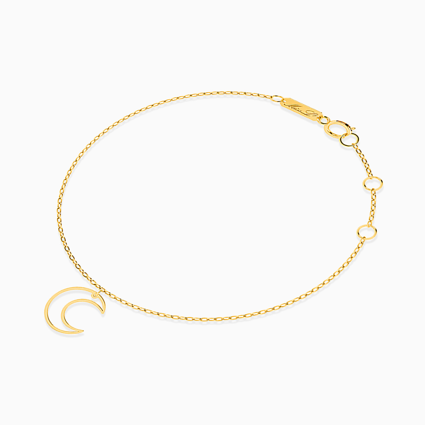 Crescent Chain Bracelet in 18K Gold - 2