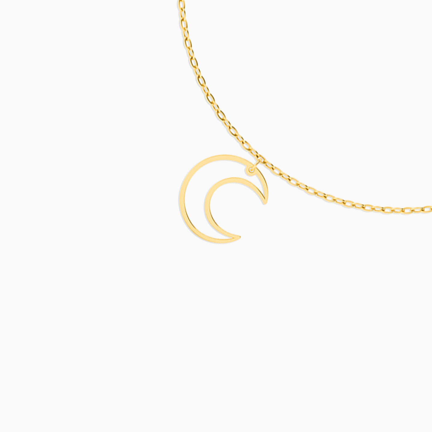 Crescent Chain Bracelet in 18K Gold - 3