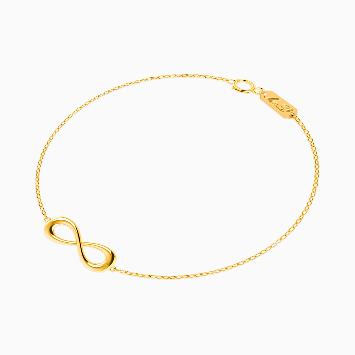 Infinity Chain Bracelet in 18K Gold - 2 Infinity Chain Bracelet in 18K Gold - 2