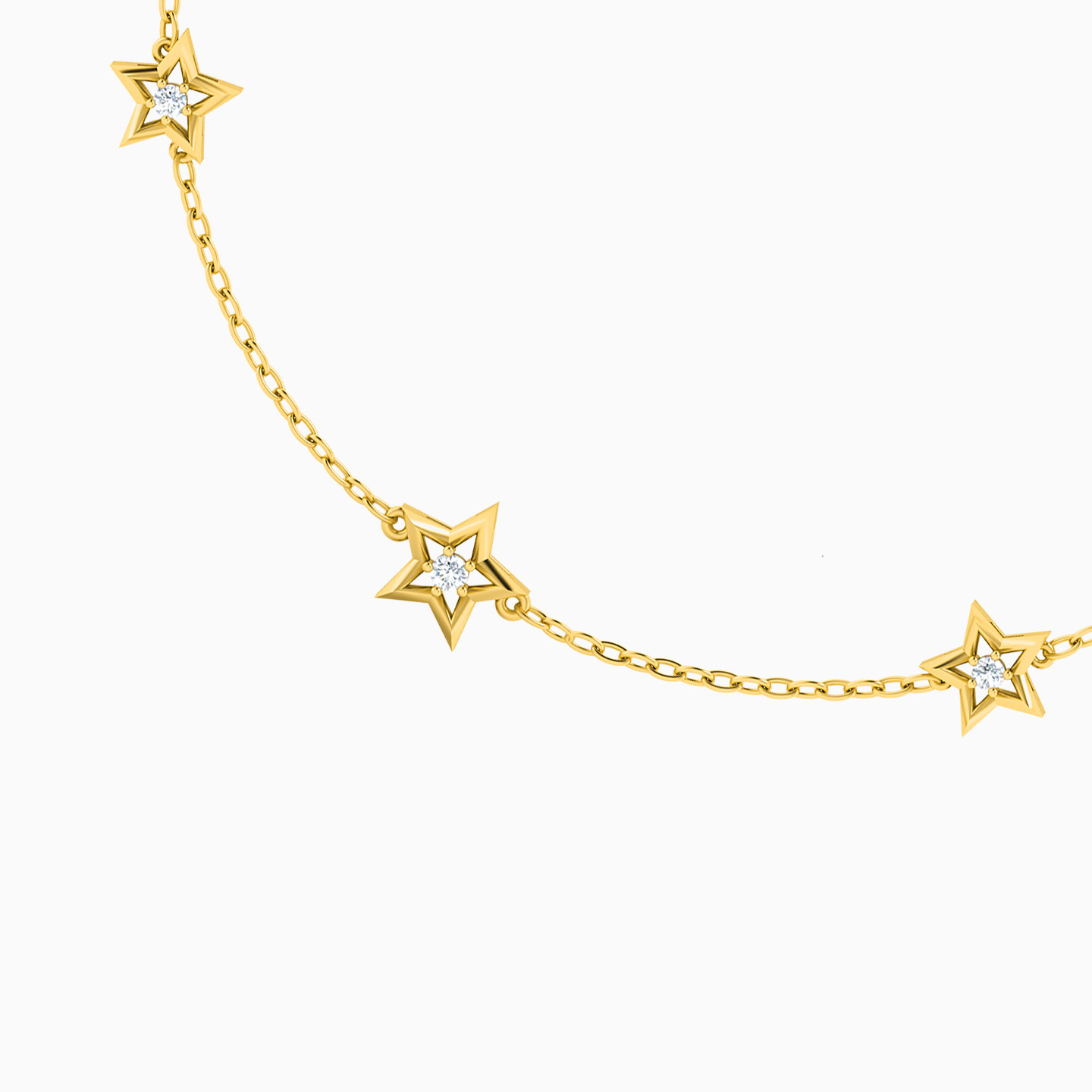 Star Diamonds Chain Bracelet in 18K Gold - 3