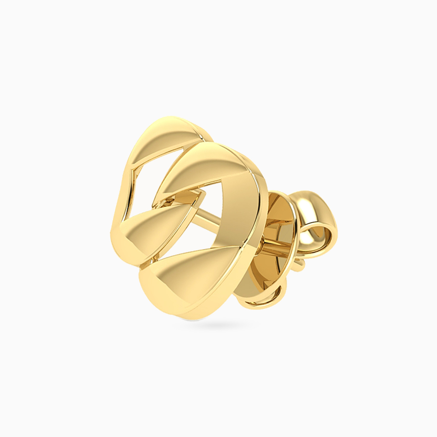 Links Stud Earrings in 18K Gold - 3 Links Stud Earrings in 18K Gold - 3