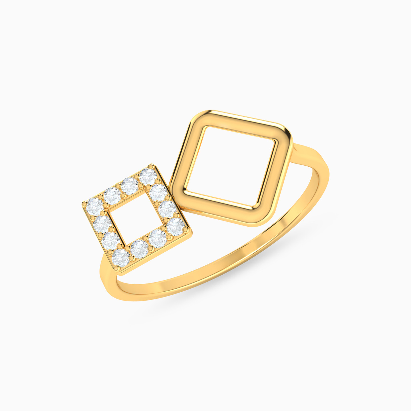Cubic Zirconia Full Set in 18K Gold (4 Pieces) - 4 Cubic Zirconia Full Set in 18K Gold (4 Pieces) - 4
