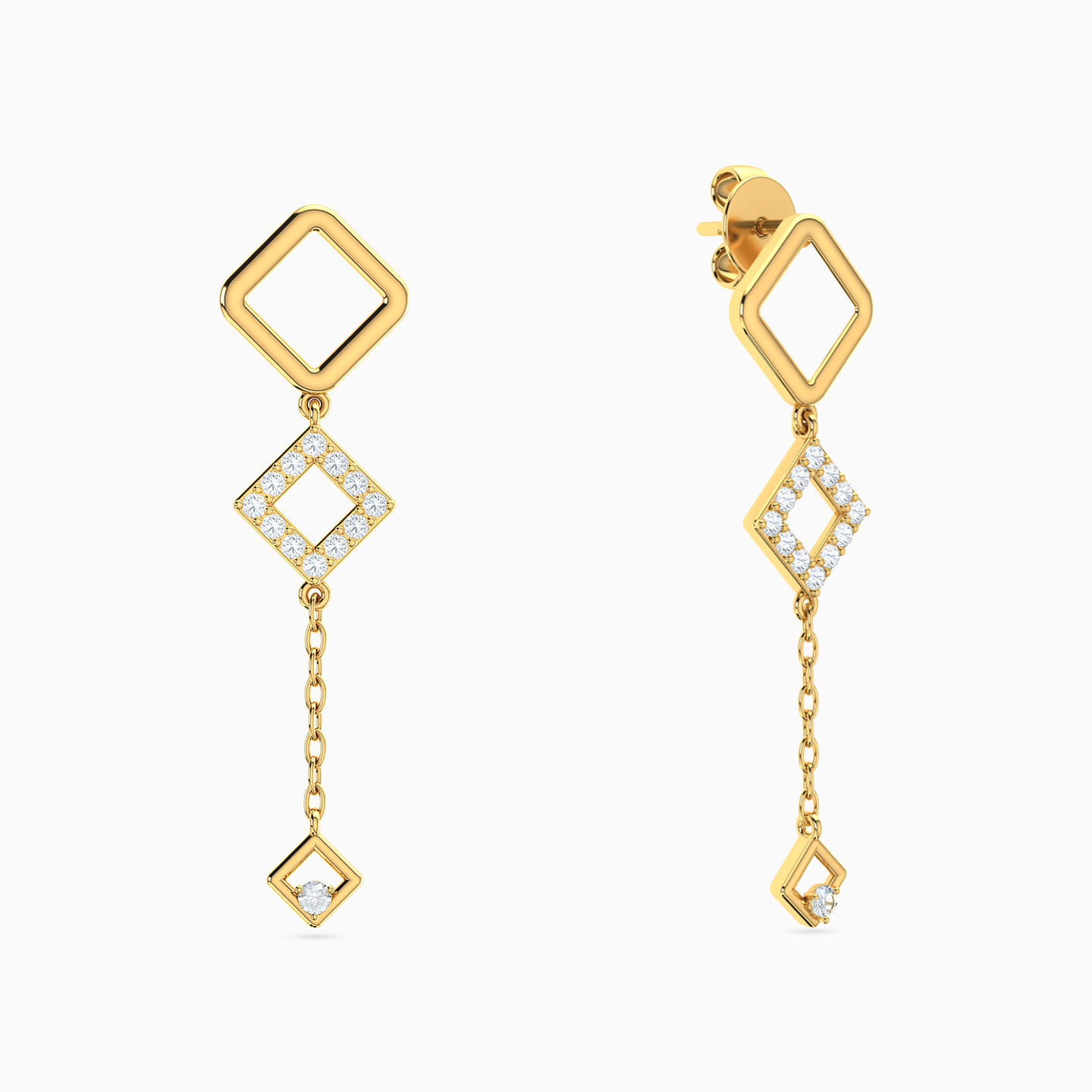 Cubic Zirconia Full Set in 18K Gold (4 Pieces) - 5 Cubic Zirconia Full Set in 18K Gold (4 Pieces) - 5