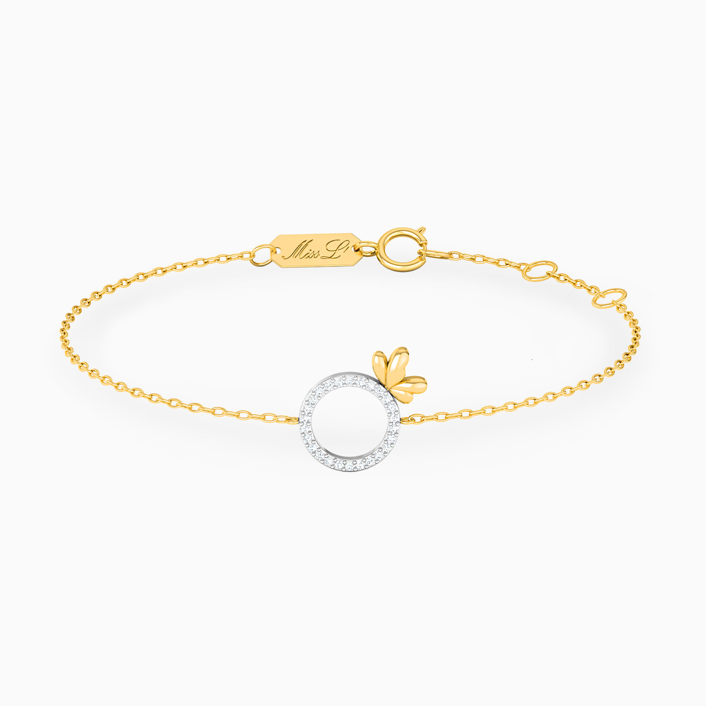 18K Gold Diamond Chain Bracelet