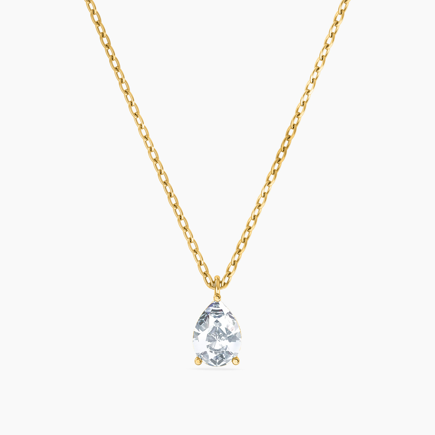 Pear Cubic Zirconia Necklace in 14K Gold Pear Cubic Zirconia Necklace in 14K Gold