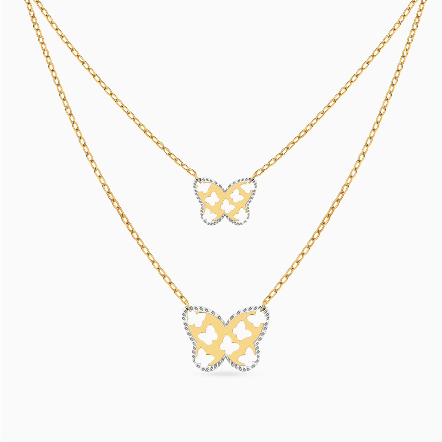 Butterfly Layered Necklace in 18K Gold Butterfly Layered Necklace in 18K Gold