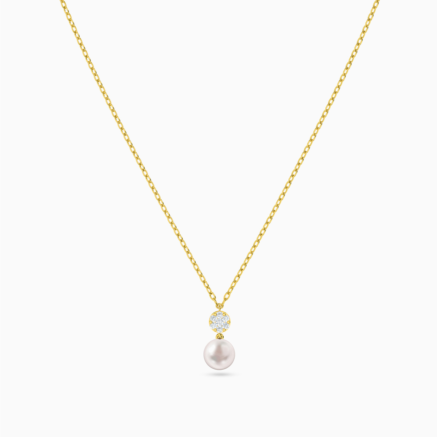 Round Pearls & Colored Stones Full Set in 18K Gold (4 Pieces) - 2 Round Pearls & Colored Stones Full Set in 18K Gold (4 Pieces) - 2