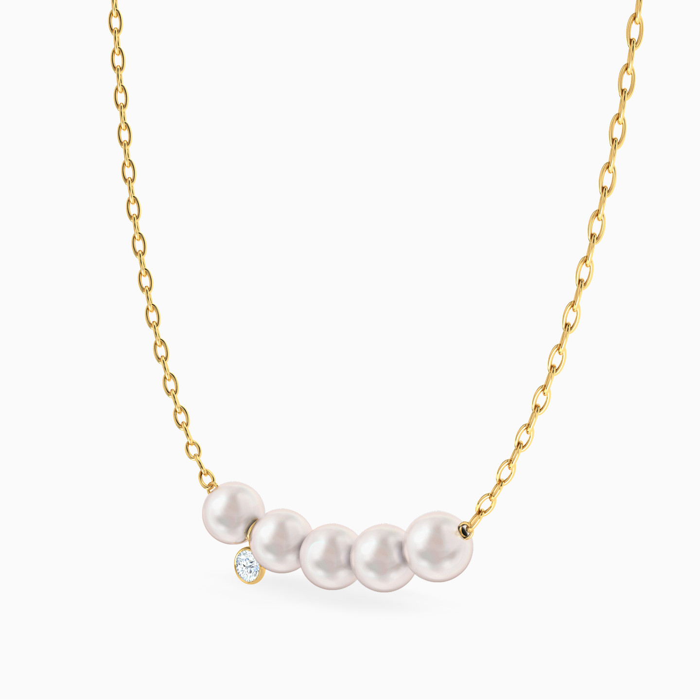 18K Gold Pearls Pendant Necklace - 2