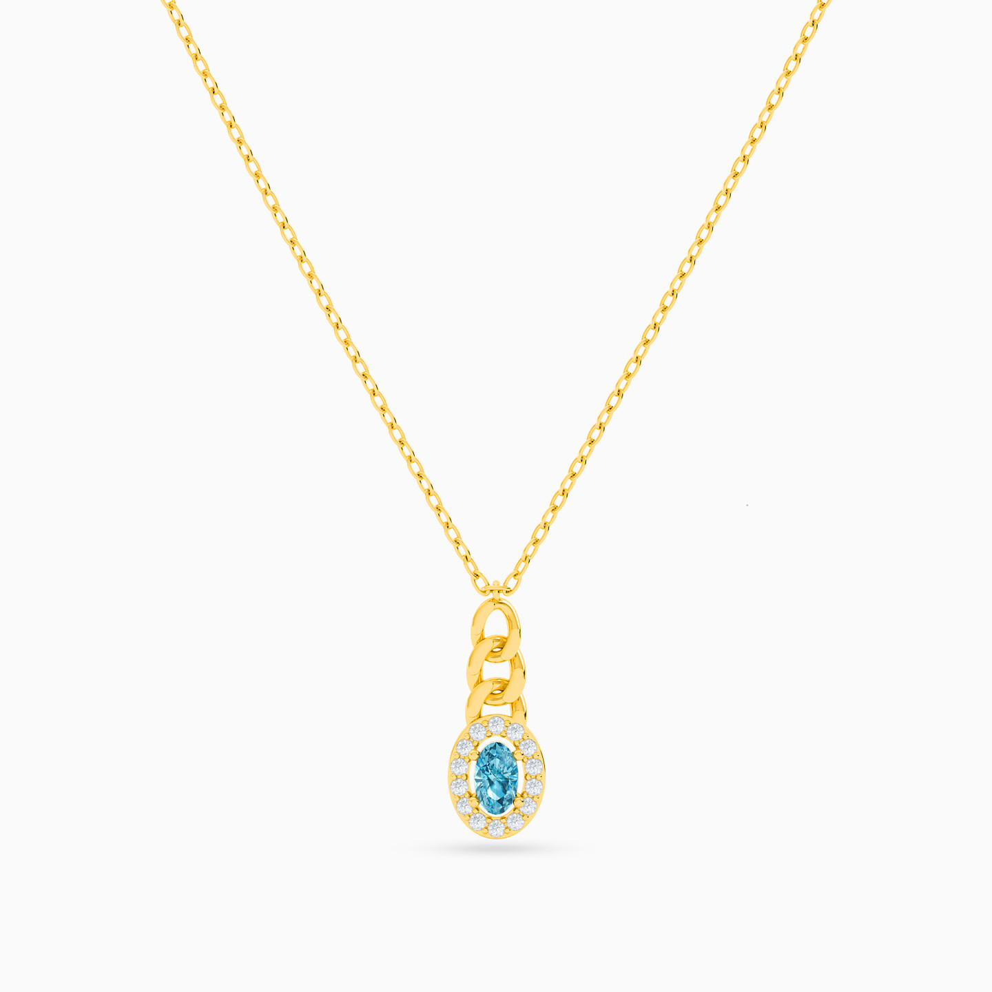 Oval Colored Stones Full Set in 18K Gold (4 Pieces) - 2