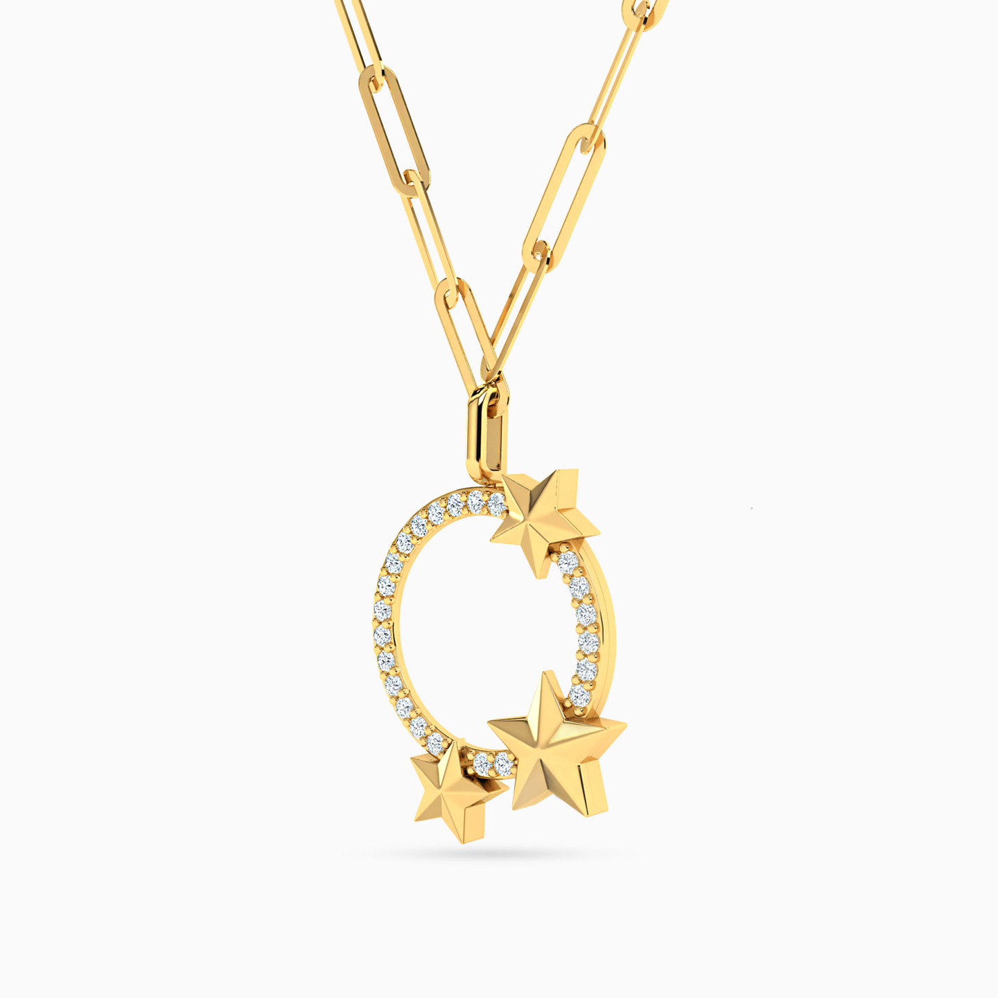 18K Gold Diamond Pendant Necklace - 2