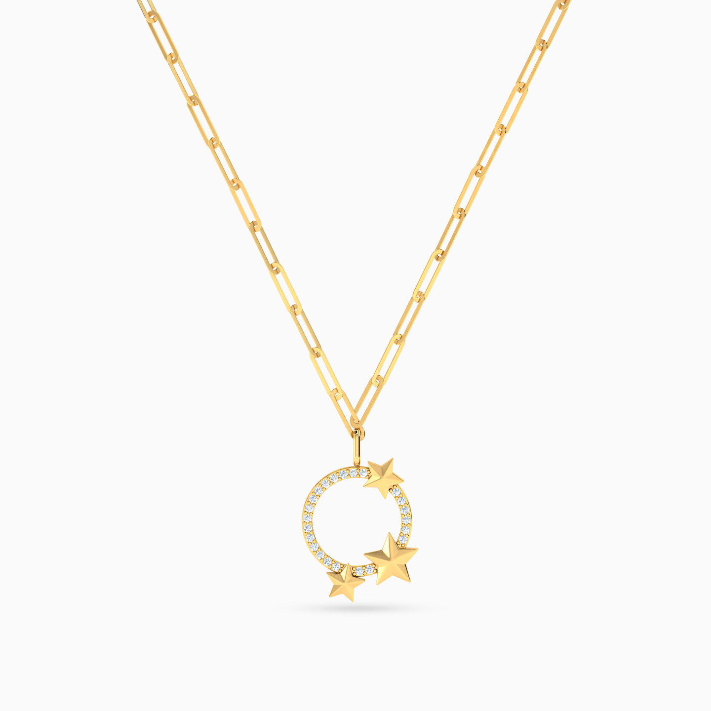 18K Gold Diamond Pendant Necklace - 3