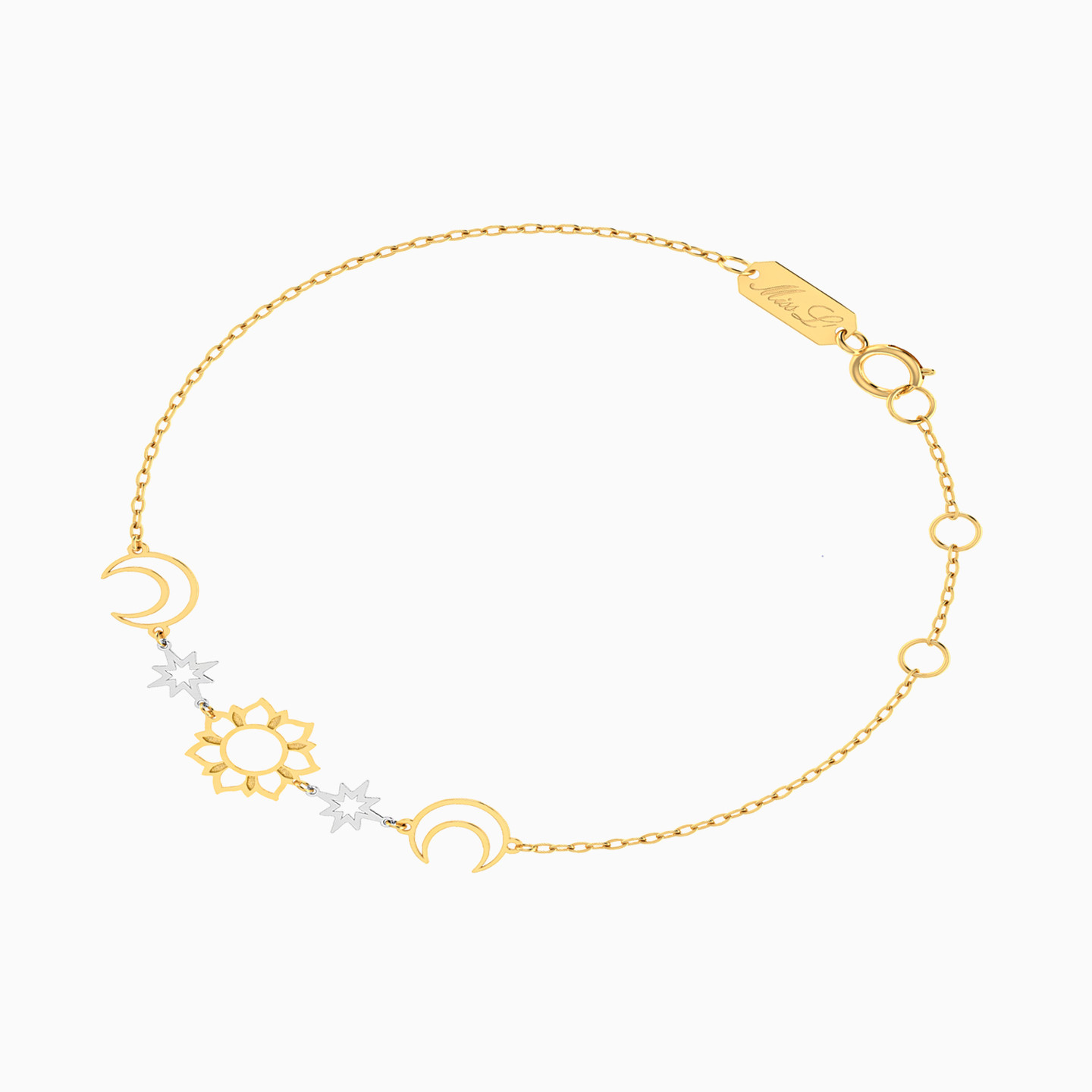 18K Gold Chain Bracelet - 2