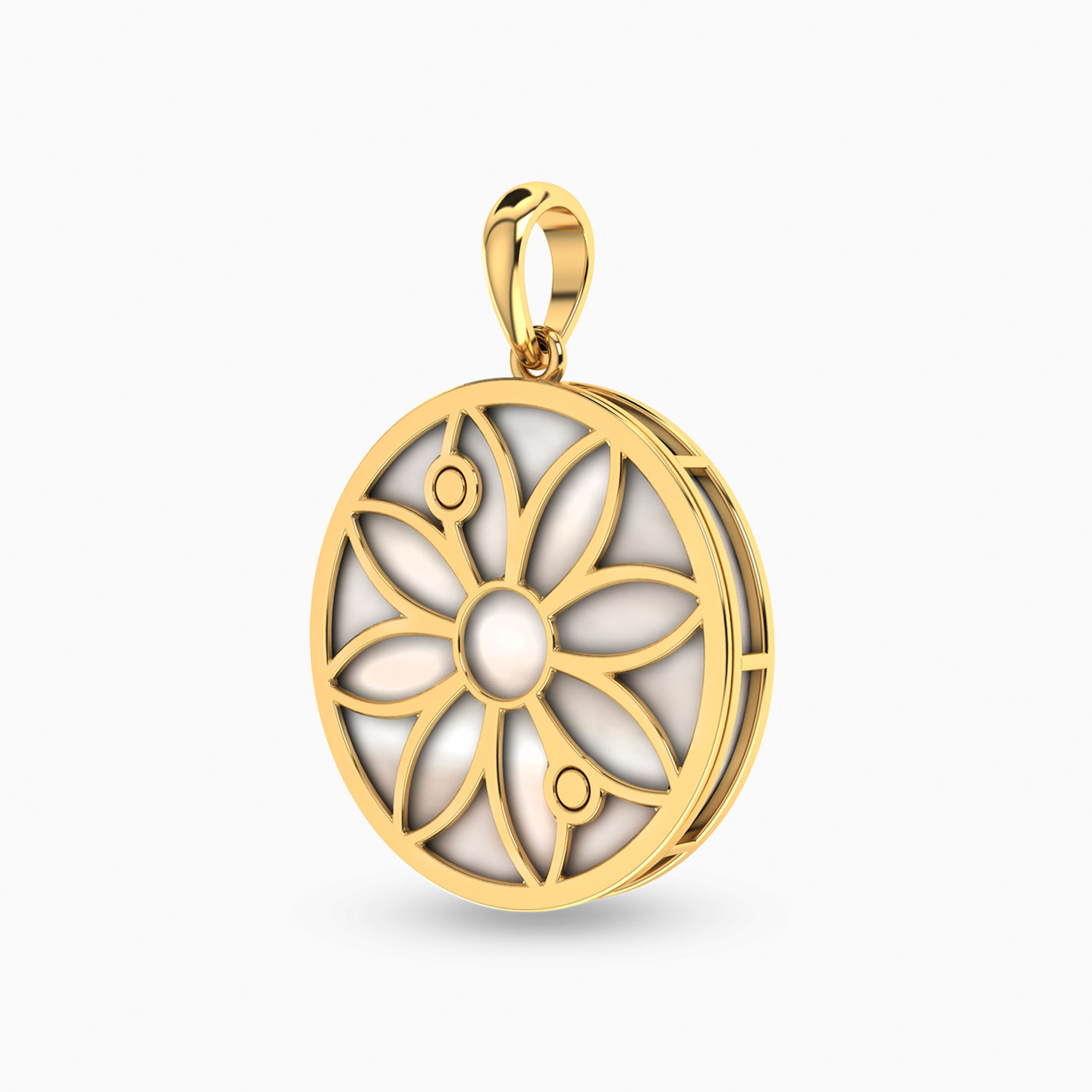 Letter S Pearl Pendant in 18K Gold - 3 Letter S Pearl Pendant in 18K Gold - 3
