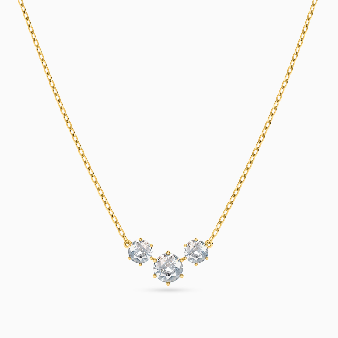 Circle Cubic Zirconia Necklace in 14K Gold Circle Cubic Zirconia Necklace in 14K Gold