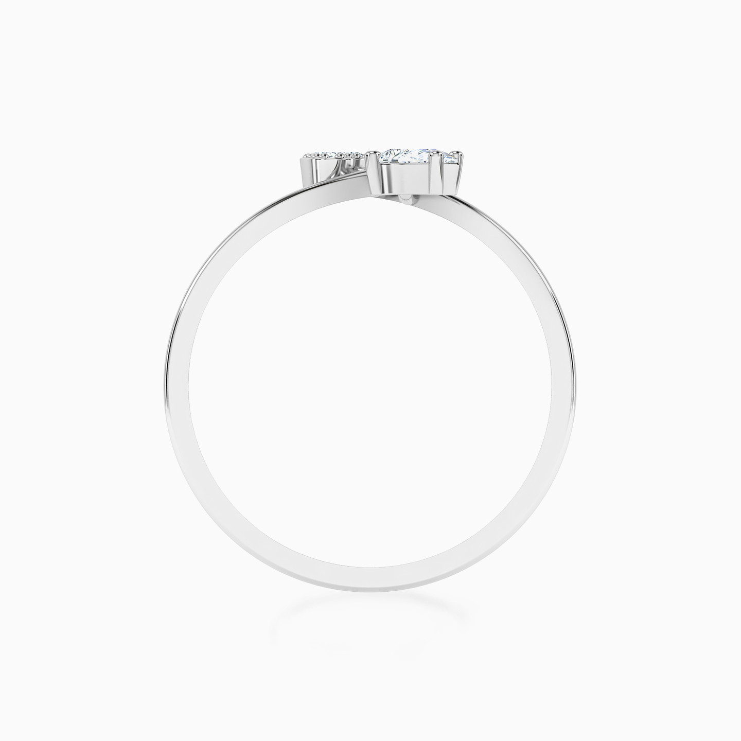 Pear Cubic Zirconia Two Headed Ring in 18K Gold - 3 Pear Cubic Zirconia Two Headed Ring in 18K Gold - 3