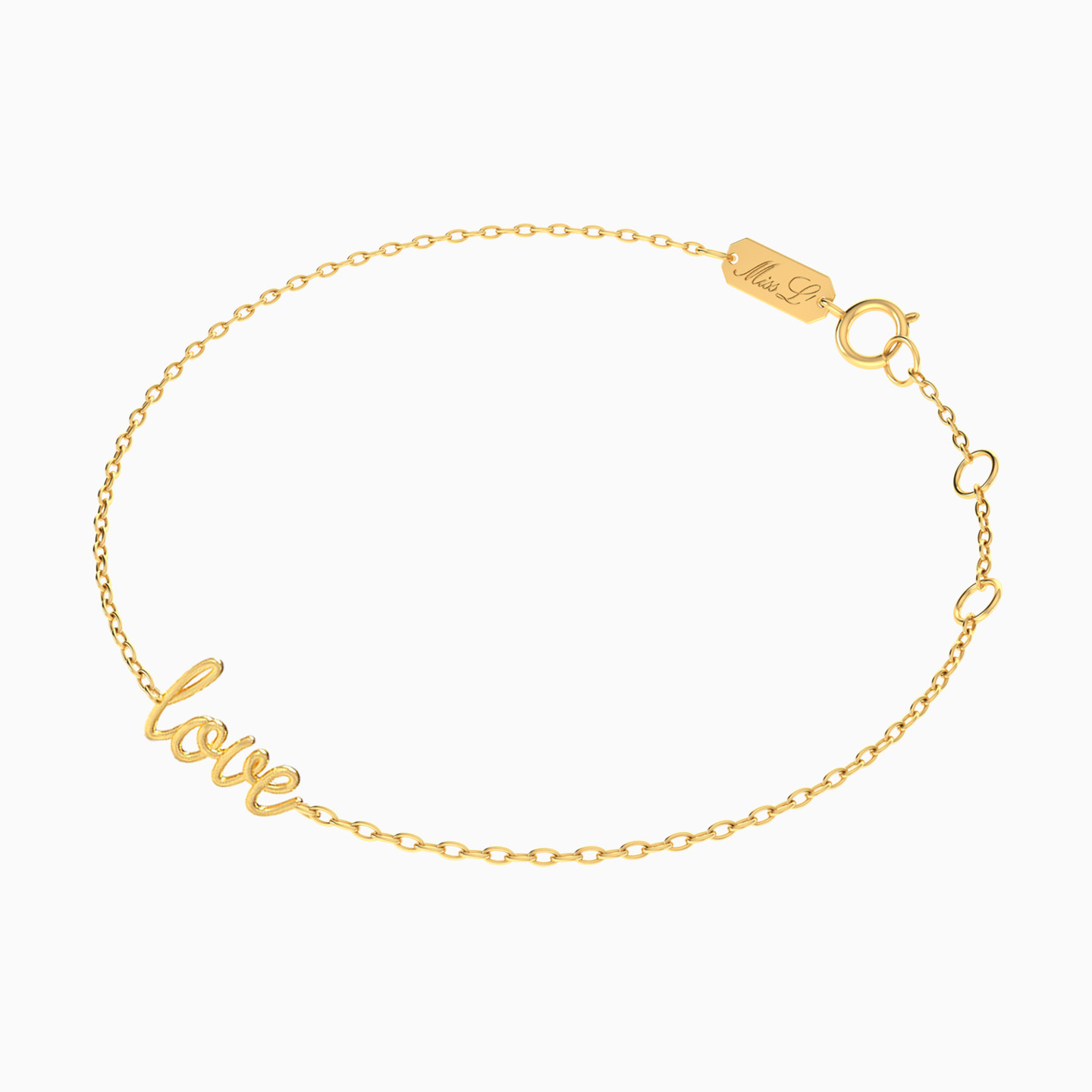 أسورة ذهب Love عيار 18 قيراط - 3