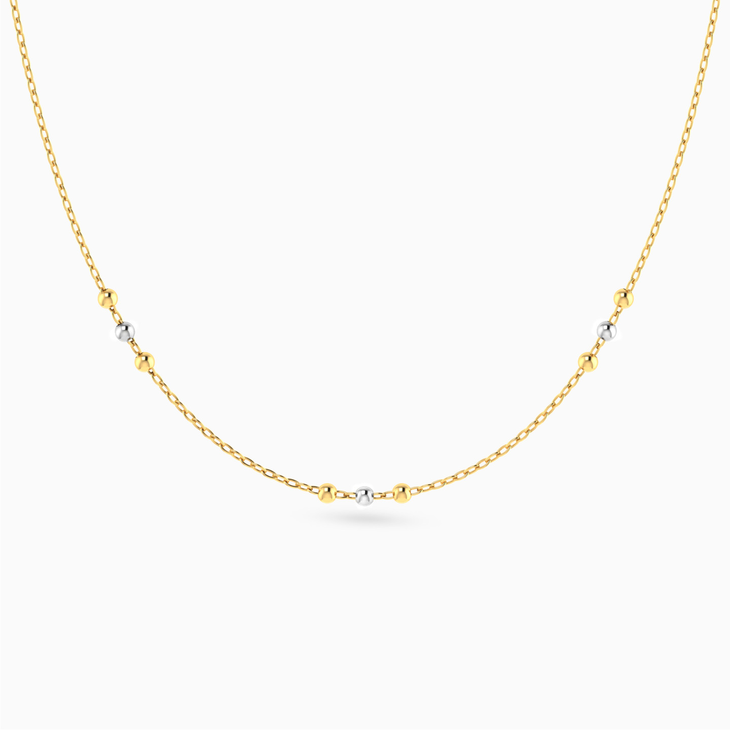 Round Chain Necklace in 18K Gold