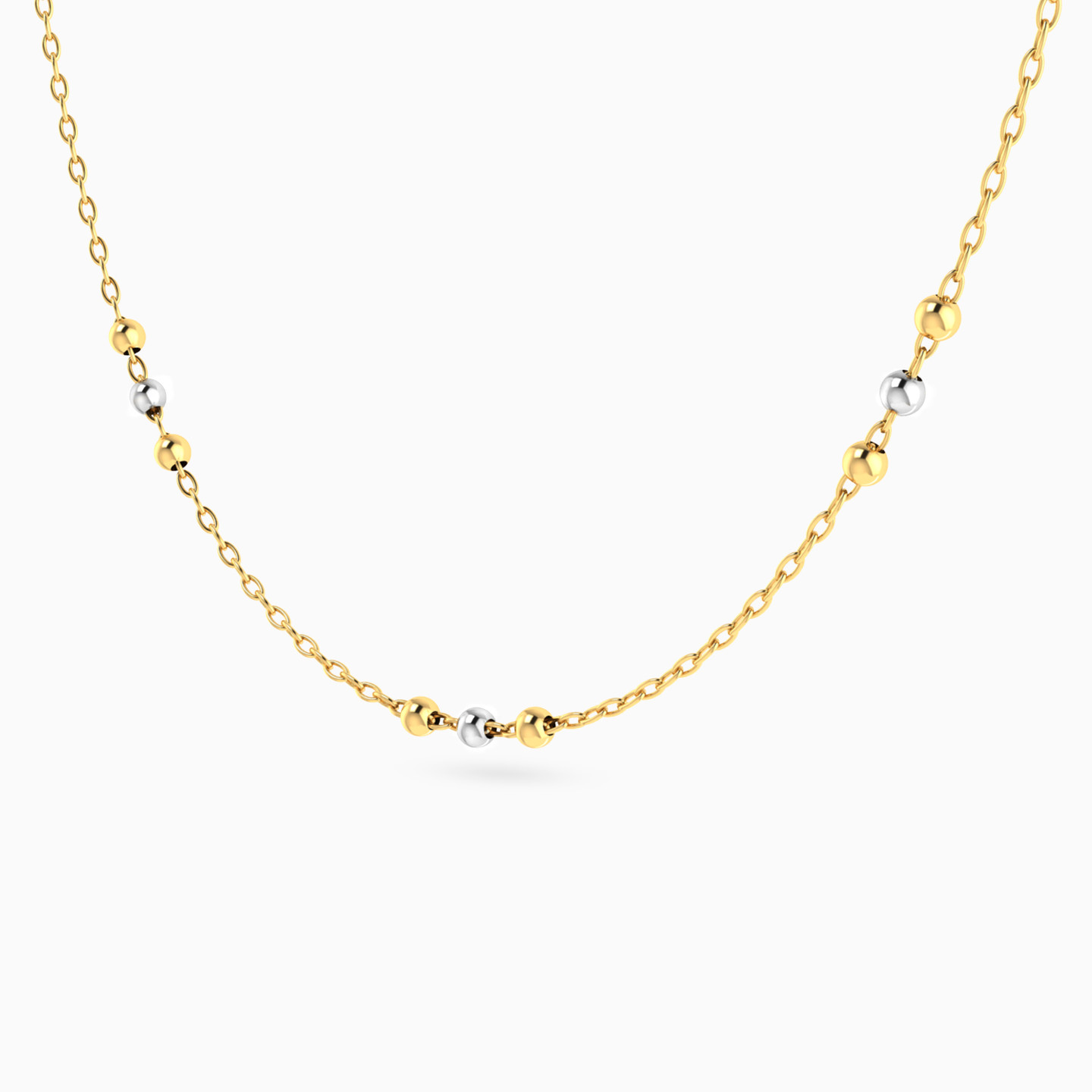 Round Chain Necklace in 18K Gold - 2