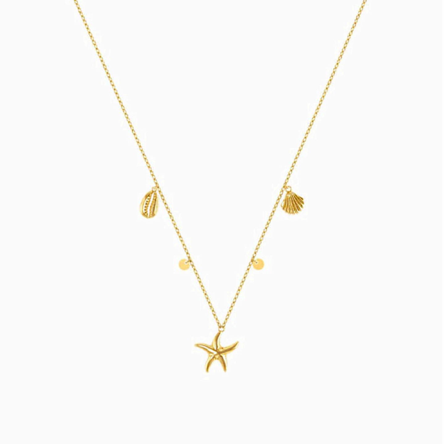 سلسلة ذهب نجمة بحر عيار 18 قيراط - 3