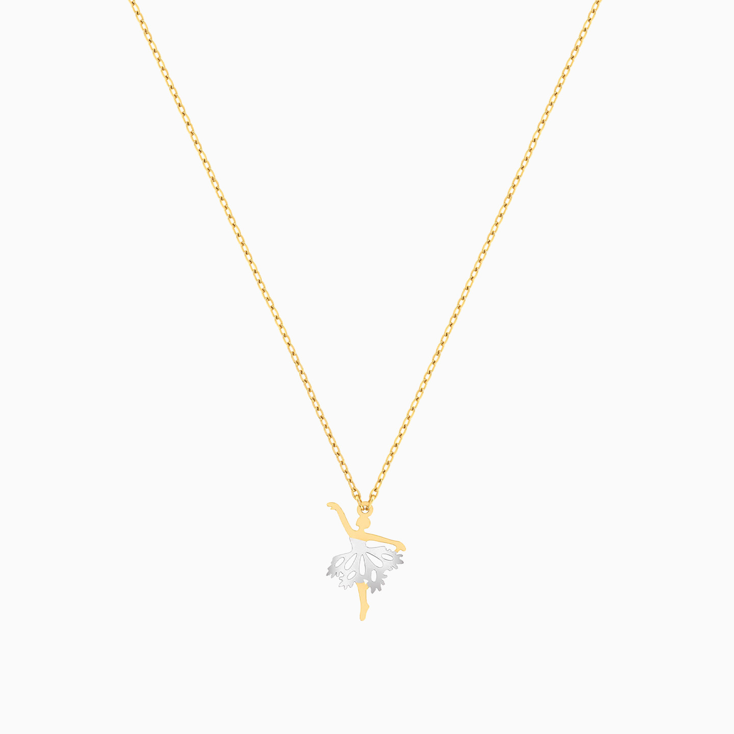 سلسلة ذهب راقصة باليه عيار 18 قيراط - 3 سلسلة ذهب راقصة باليه عيار 18 قيراط - 3