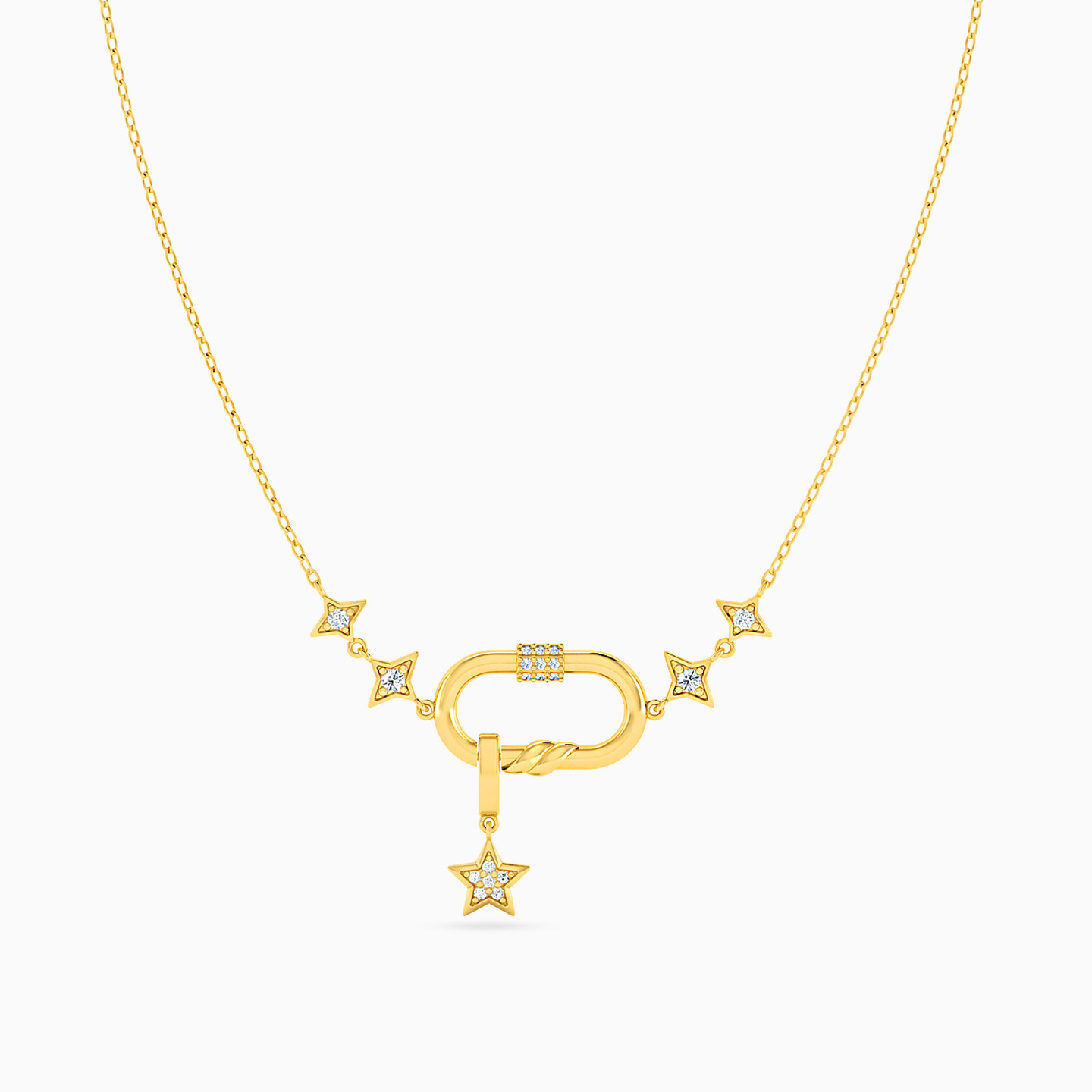 18K Gold Diamond Pendant Necklace - 3