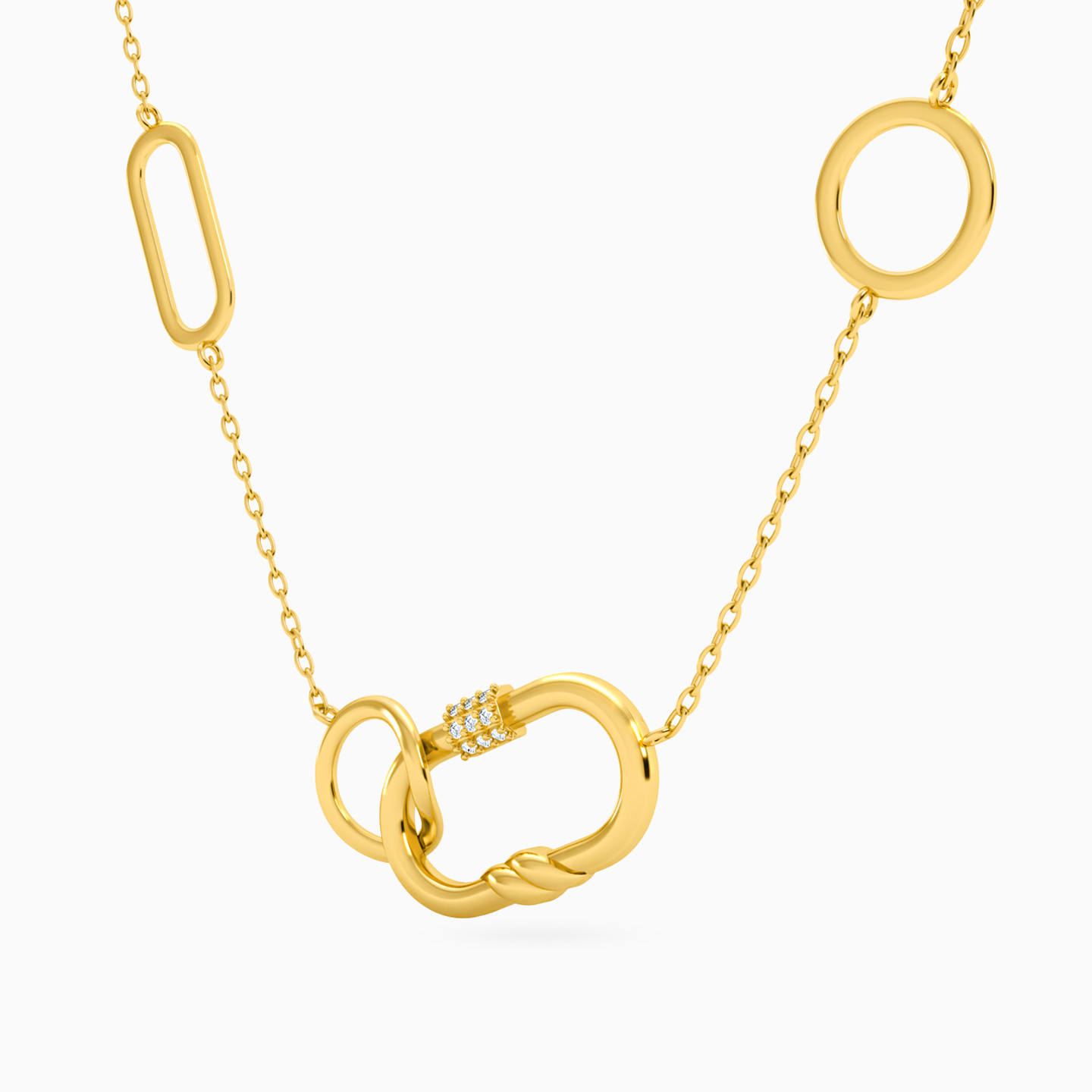 18K Gold Diamond Chain Necklace - 2