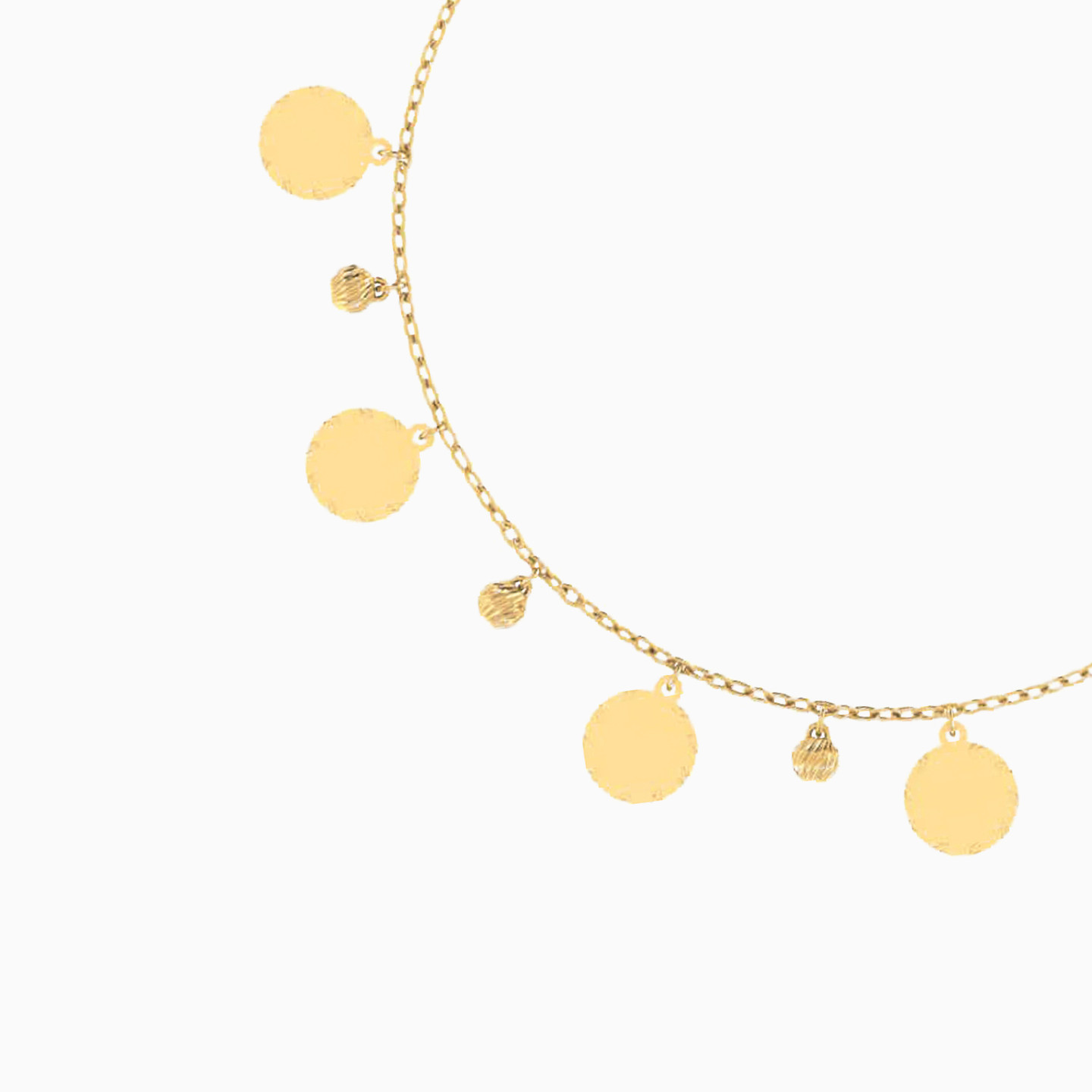 Circle Chain Necklace in 18K Gold - 3 Circle Chain Necklace in 18K Gold - 3